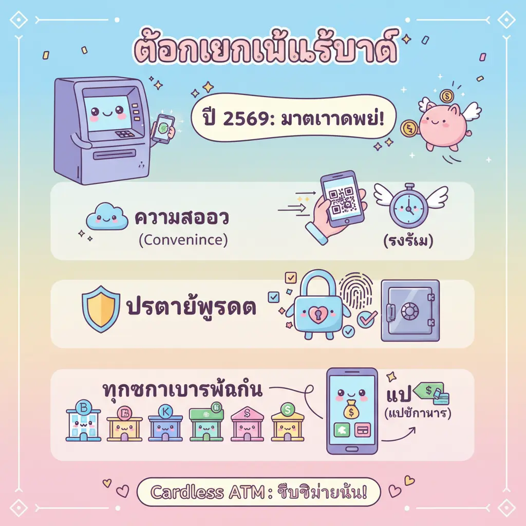 ถอนเงิน - ถอนเงินไม่ใช้บัตร